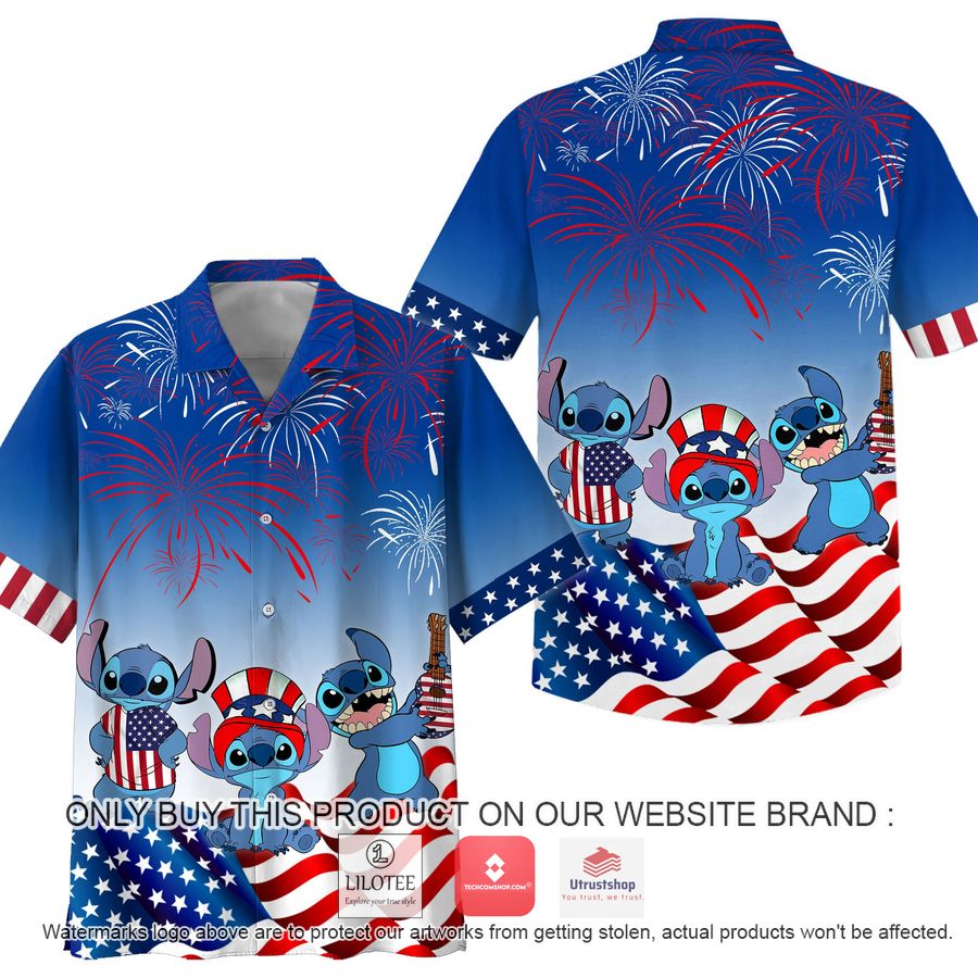 stitch us flag firework hawaiian shirt 1 81883
