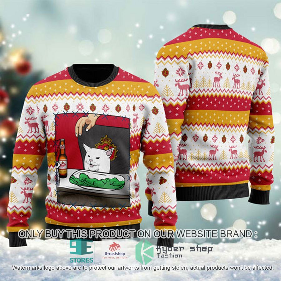 strohs beer cat meme ugly christmas sweater 1 20612