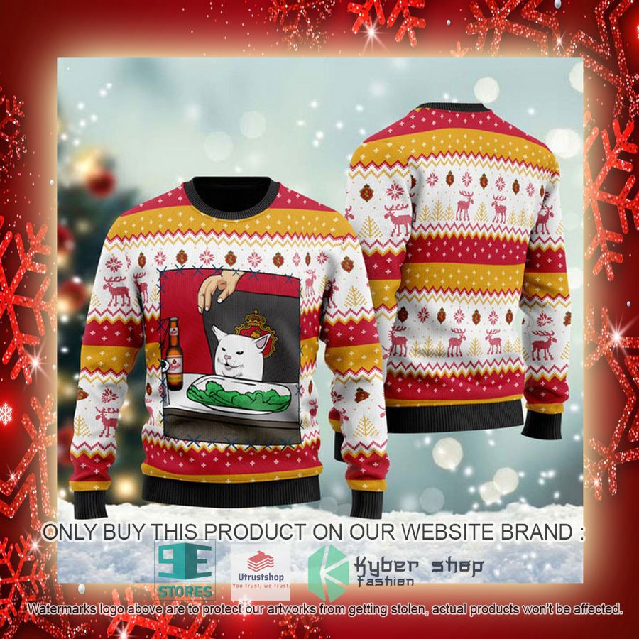 strohs beer cat meme ugly christmas sweater 3 53894