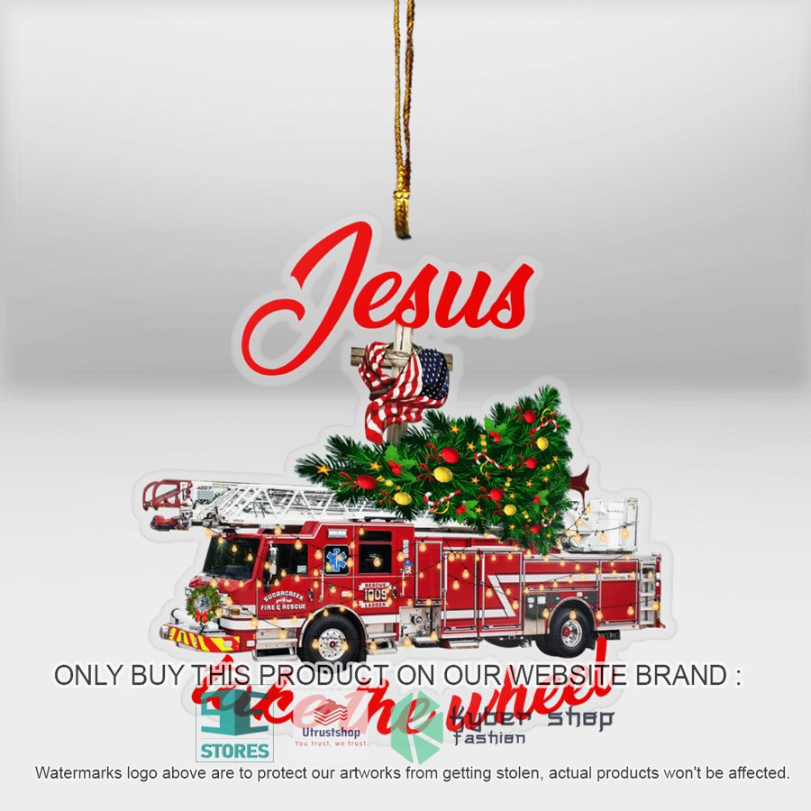 sugarcreek ohio sugarcreek fire rescue jesus take the wheel christmas ornament 1 567