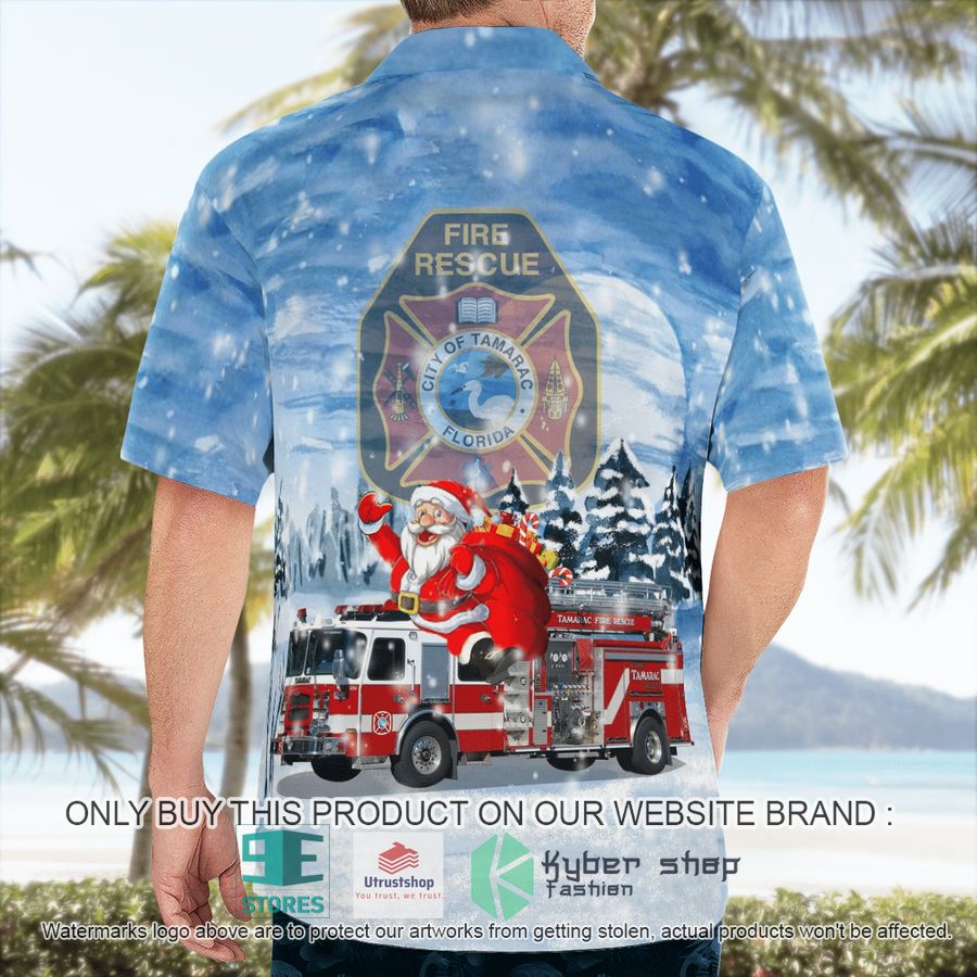 tamarac broward county florida tamarac fire department christmas hawaiian shirt 2 27216