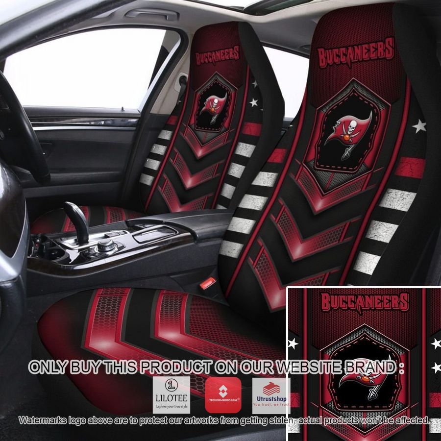 tampa bay buccaneers dark red grey car seat covers 1 89229
