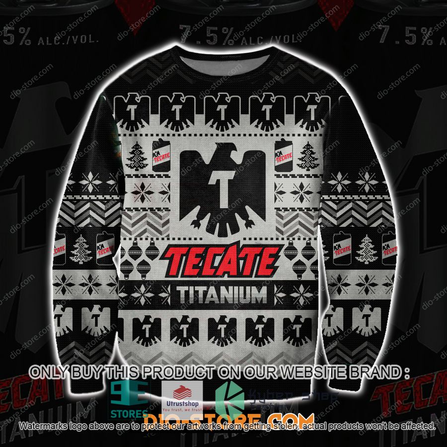 tecate titanium beer black knitted wool sweater 1 93241