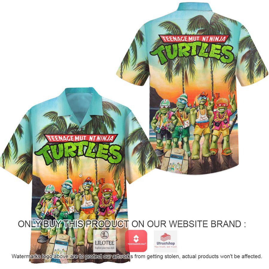 teenage mutant ninja turtles sunset island hawaiian shirt 1 41432