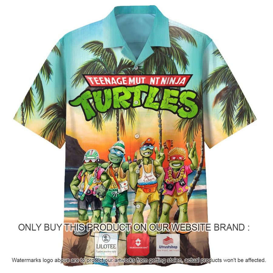 teenage mutant ninja turtles sunset island hawaiian shirt 2 46128