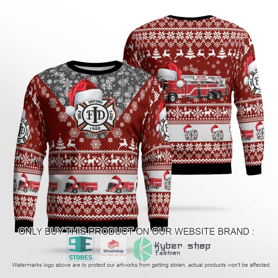 texas irving fire department christmas sweater 1 13216