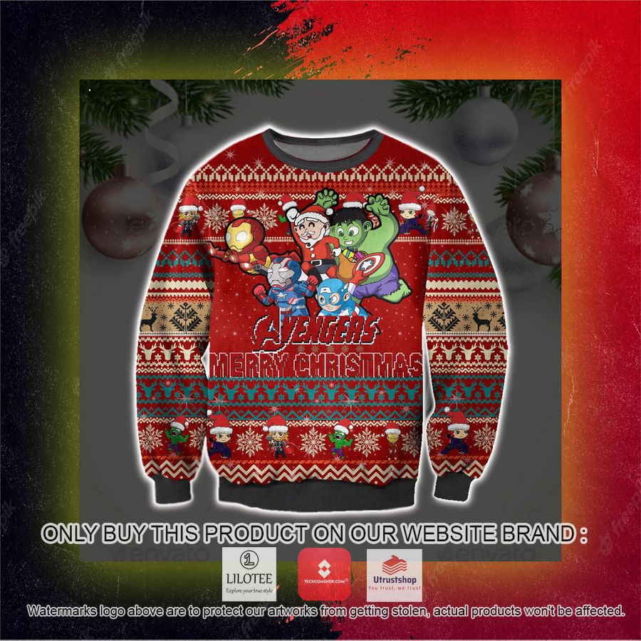 the avengers merry ugly christmas sweater sweatshirt 5 49687