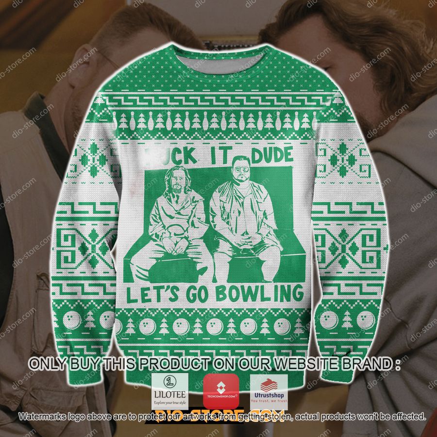 the big lebowski lets go bowling ugly christmas sweater sweatshirt 1 28181