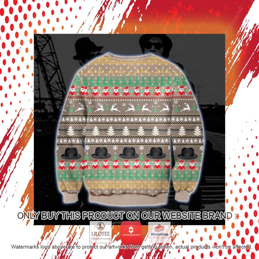 the blues brothers elwood jake ugly christmas sweater sweatshirt 8 98036