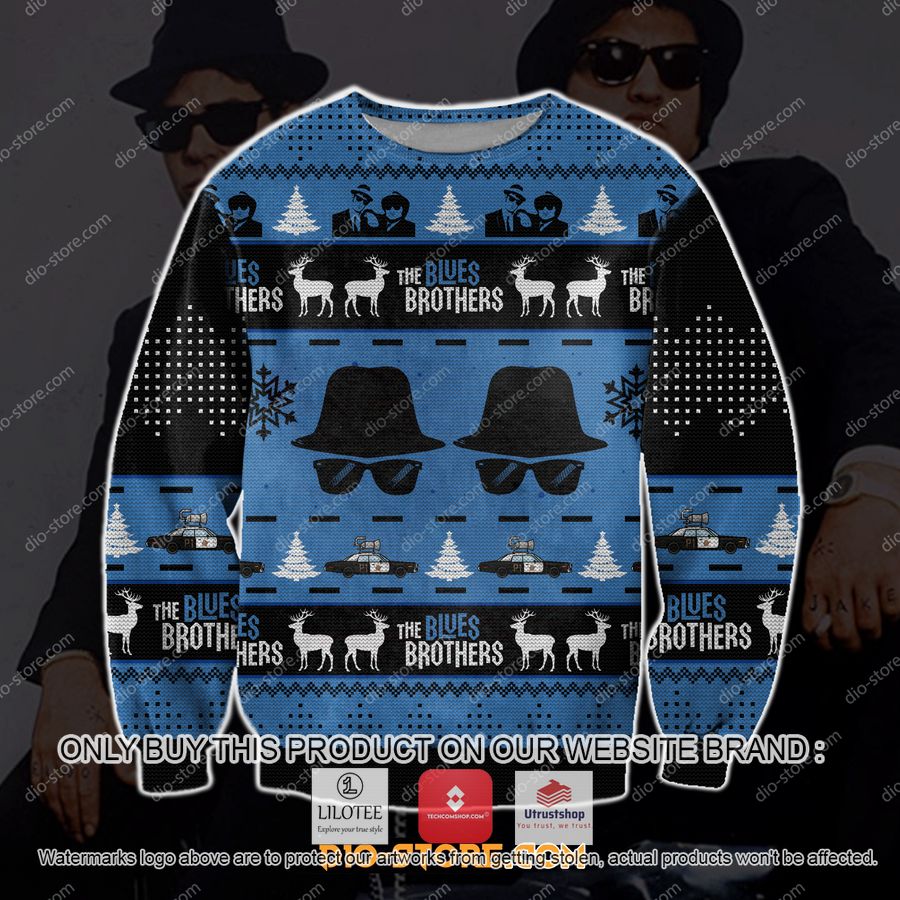 the blues brothers ugly christmas sweater sweatshirt 1 51552
