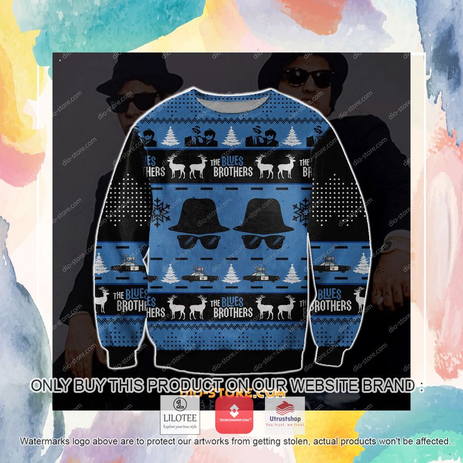 the blues brothers ugly christmas sweater sweatshirt 2 57861