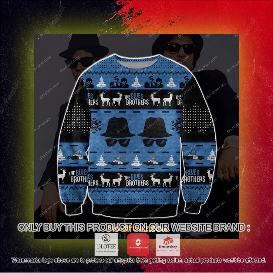 the blues brothers ugly christmas sweater sweatshirt 3 29465