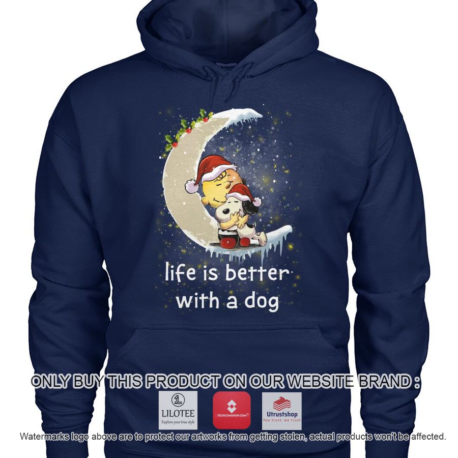 the charlie brown and snoopy life is better with a dog 2d shirt hoodie 2 4794
