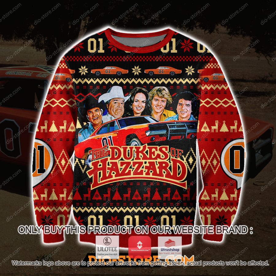 the dukes of hazzard ugly christmas sweater sweatshirt 1 77904