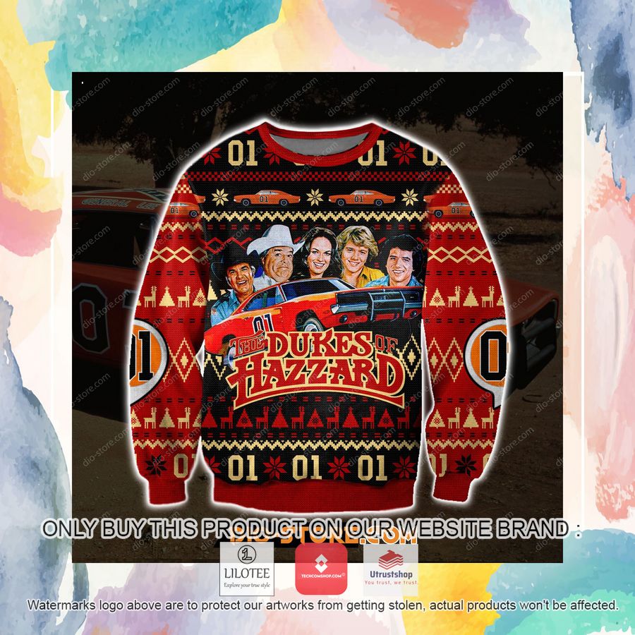 the dukes of hazzard ugly christmas sweater sweatshirt 2 63639