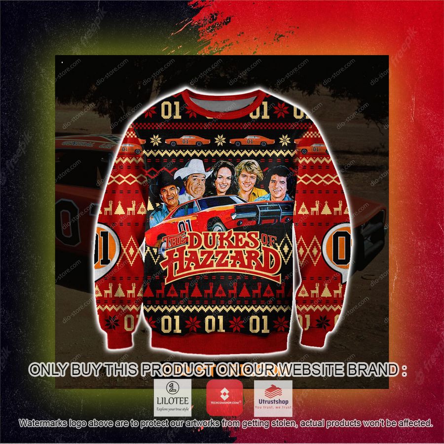 the dukes of hazzard ugly christmas sweater sweatshirt 3 71119