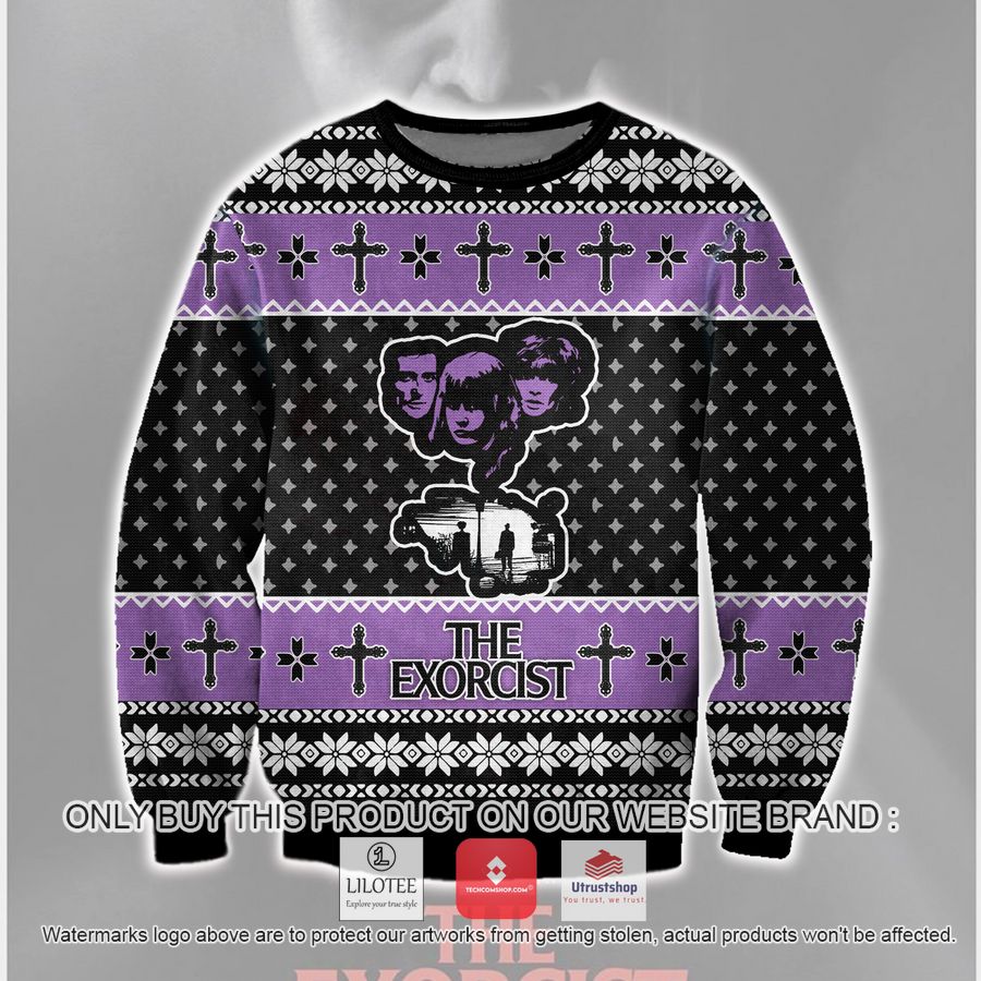 the exorcist ugly christmas sweater sweatshirt 1 85400