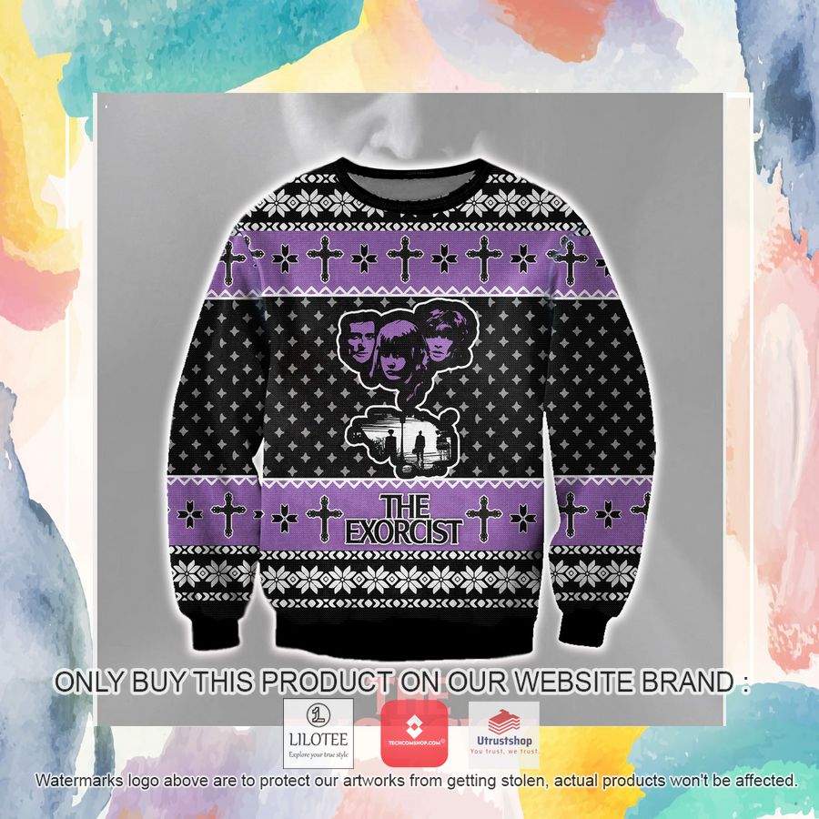 the exorcist ugly christmas sweater sweatshirt 3 78635