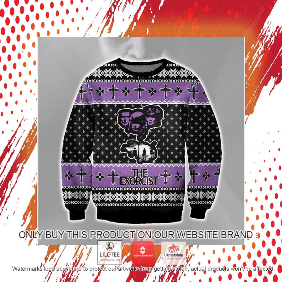 the exorcist ugly christmas sweater sweatshirt 7 37819