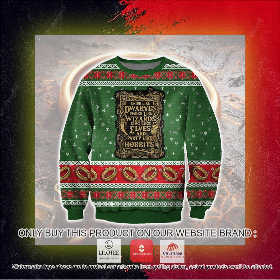 the lord of the rings 02 ugly christmas sweater sweatshirt 5 73353