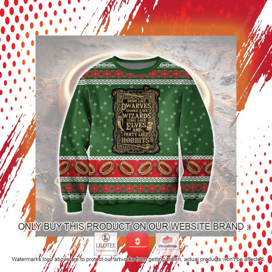 the lord of the rings 02 ugly christmas sweater sweatshirt 7 74179
