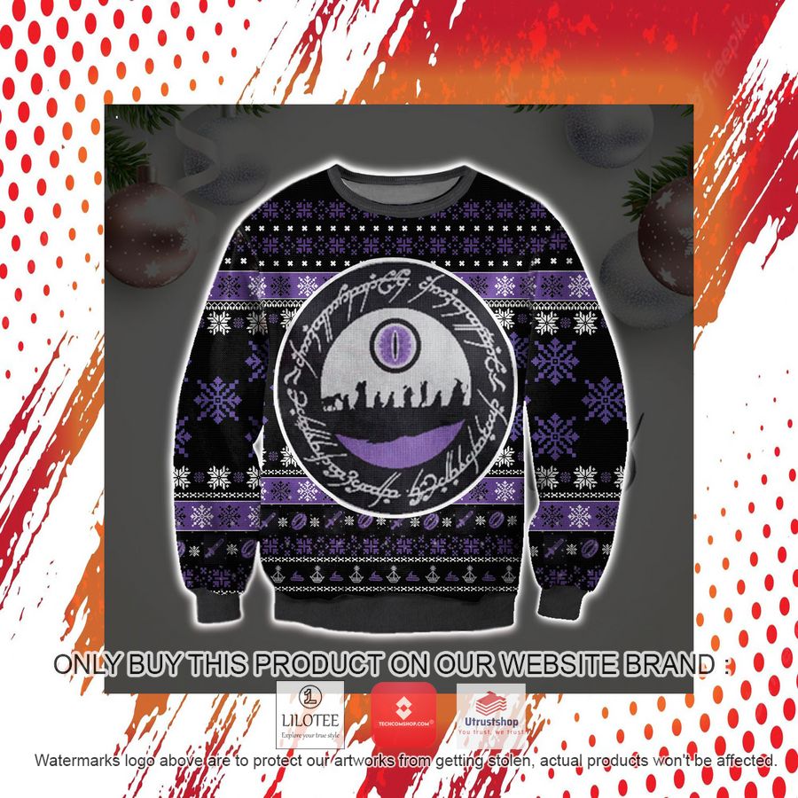 the lord of the rings ugly christmas sweater sweatshirt 7 58350