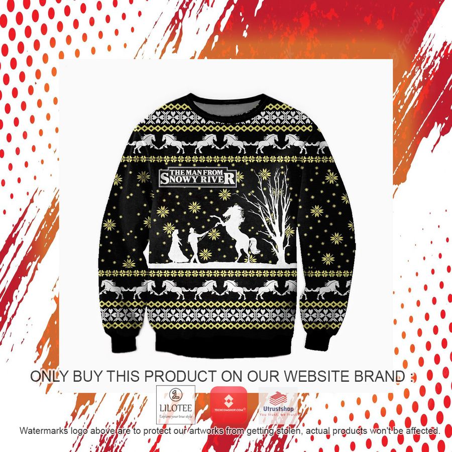 the man from snowy river ugly christmas sweater sweatshirt 7 9472