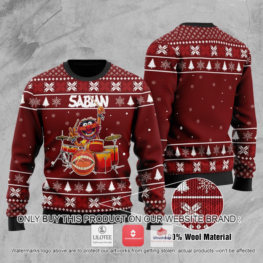 the muppet show sabian drums ugly christmas sweater 1 65005