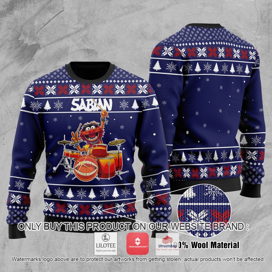 the muppet show sabian drums ugly christmas sweater 3 57134