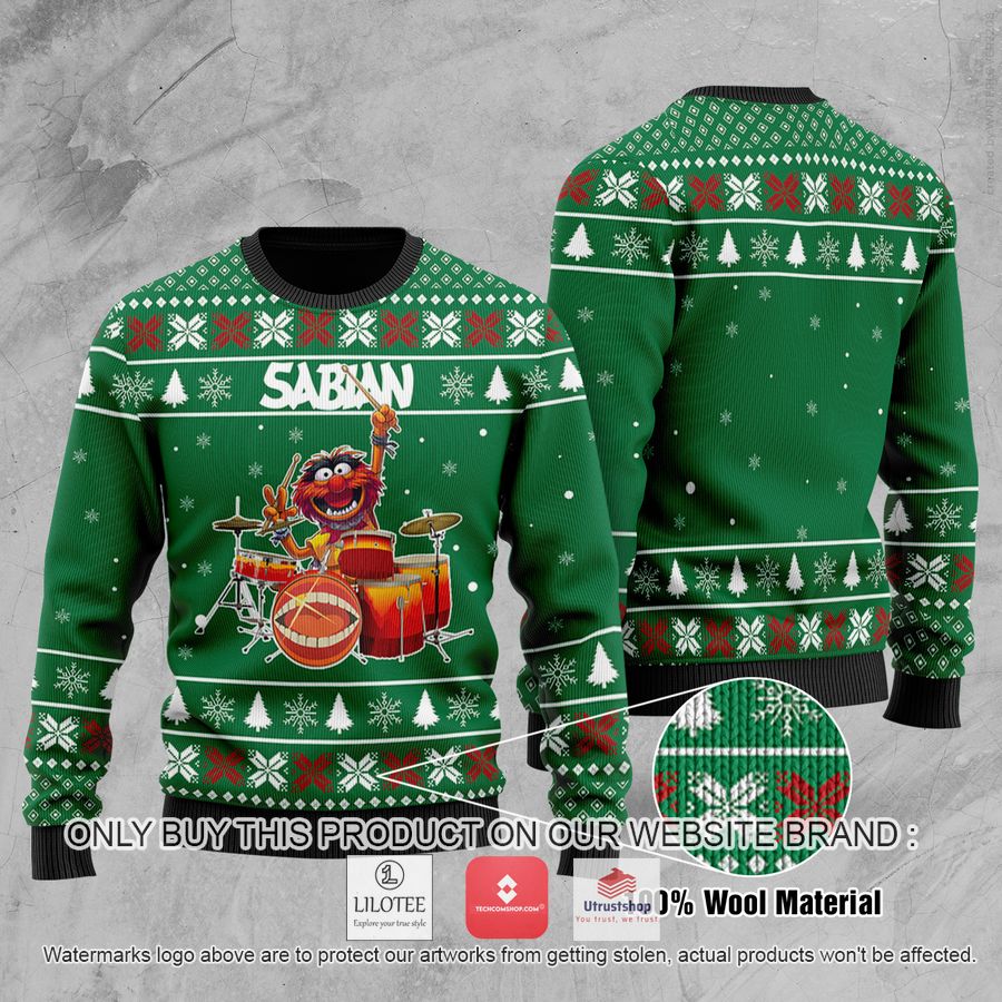 the muppet show sabian drums ugly christmas sweater 4 96684