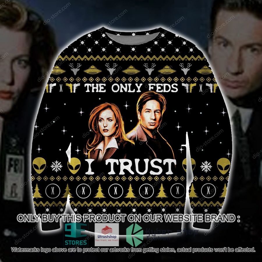 the only feds i trust the x files knitted wool sweater 1 42146