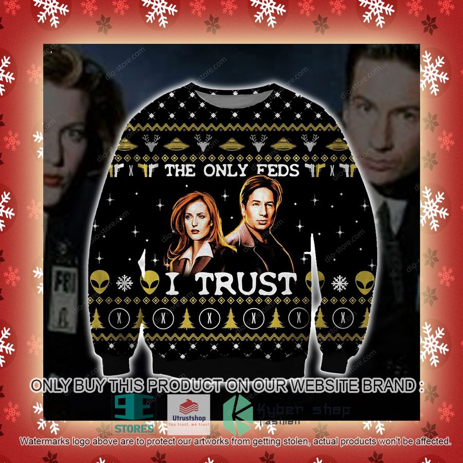 the only feds i trust the x files knitted wool sweater 3 56965