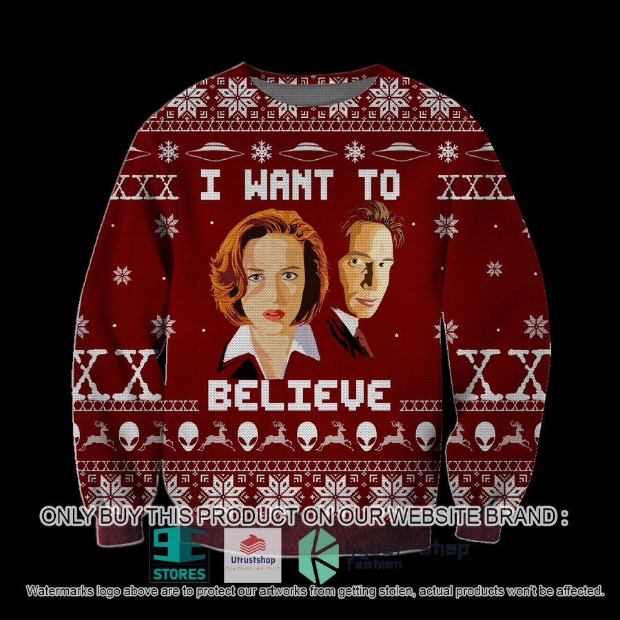 the x files i want to believe knitted wool sweater 2 77977