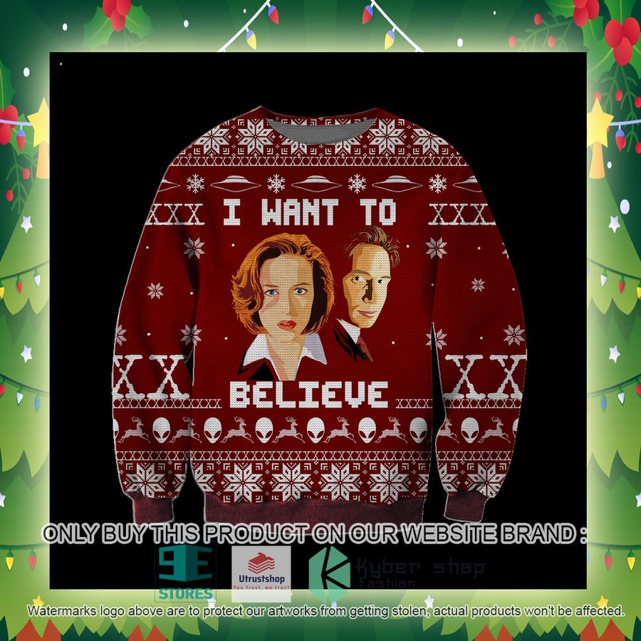 the x files i want to believe knitted wool sweater 4 27278
