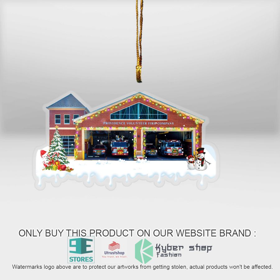 towson baltimore county maryland providence volunteer fire company station christmas ornament 1 10954