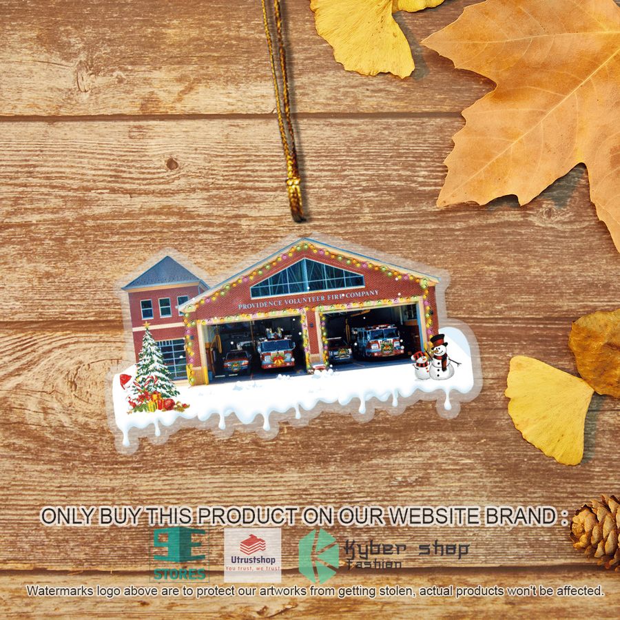 towson baltimore county maryland providence volunteer fire company station christmas ornament 2 99998