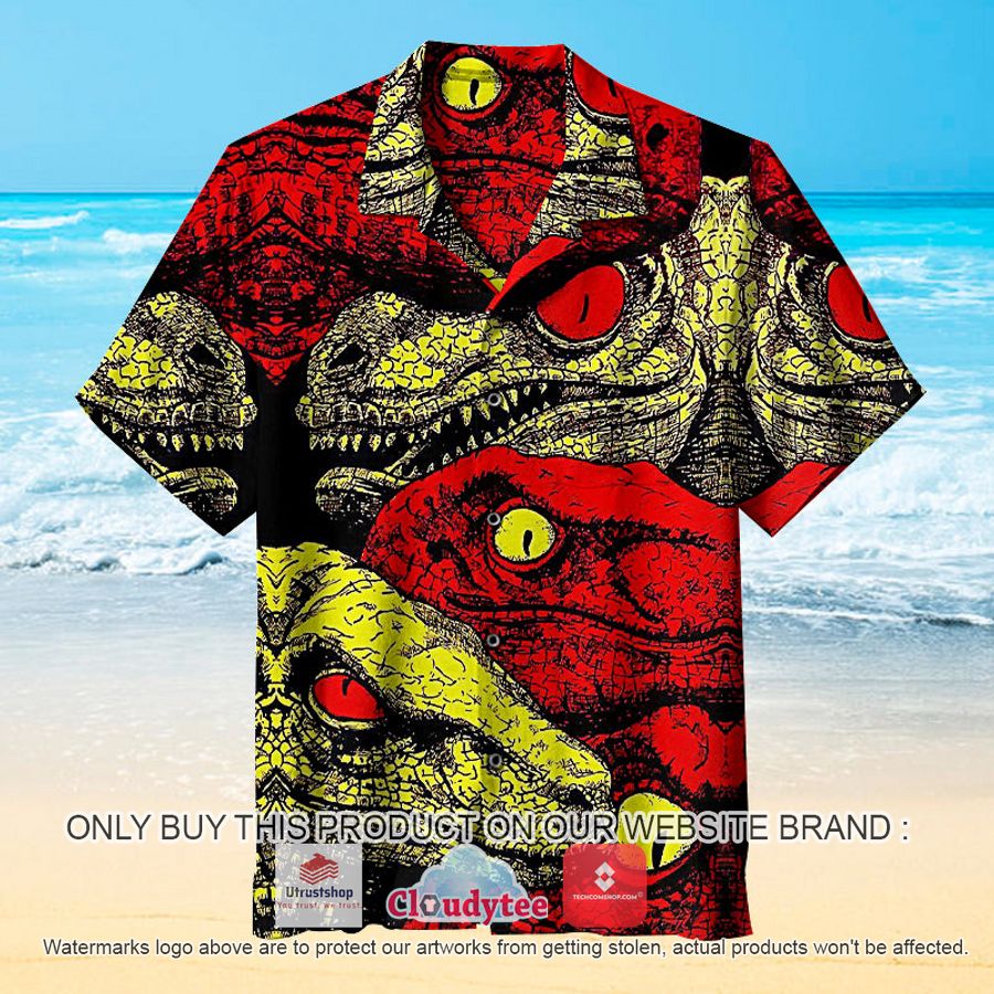 trippy dinosaur hawaiian shirt 1 85944