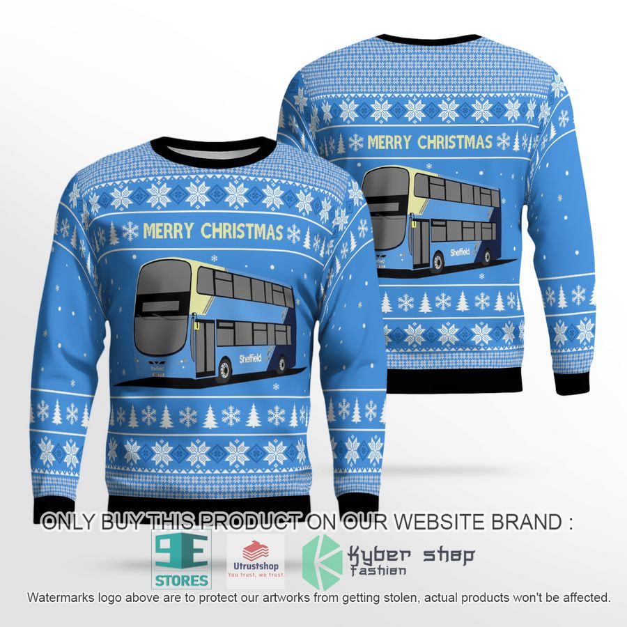 uk double decker bus sheffield blue christmas sweater 1 55245