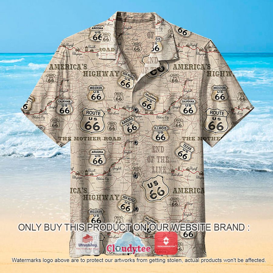us 66 road signs with states of route 66 and route 66 sayings hawaiian shirt 1 24281