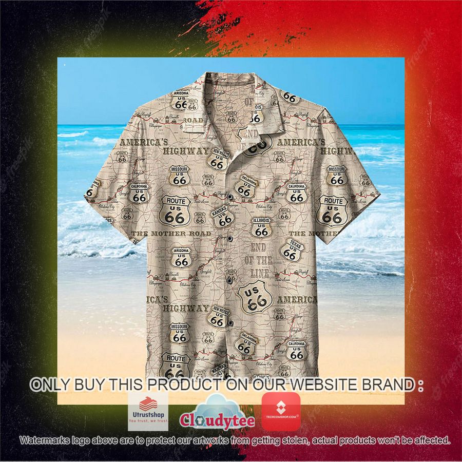us 66 road signs with states of route 66 and route 66 sayings hawaiian shirt 2 87045