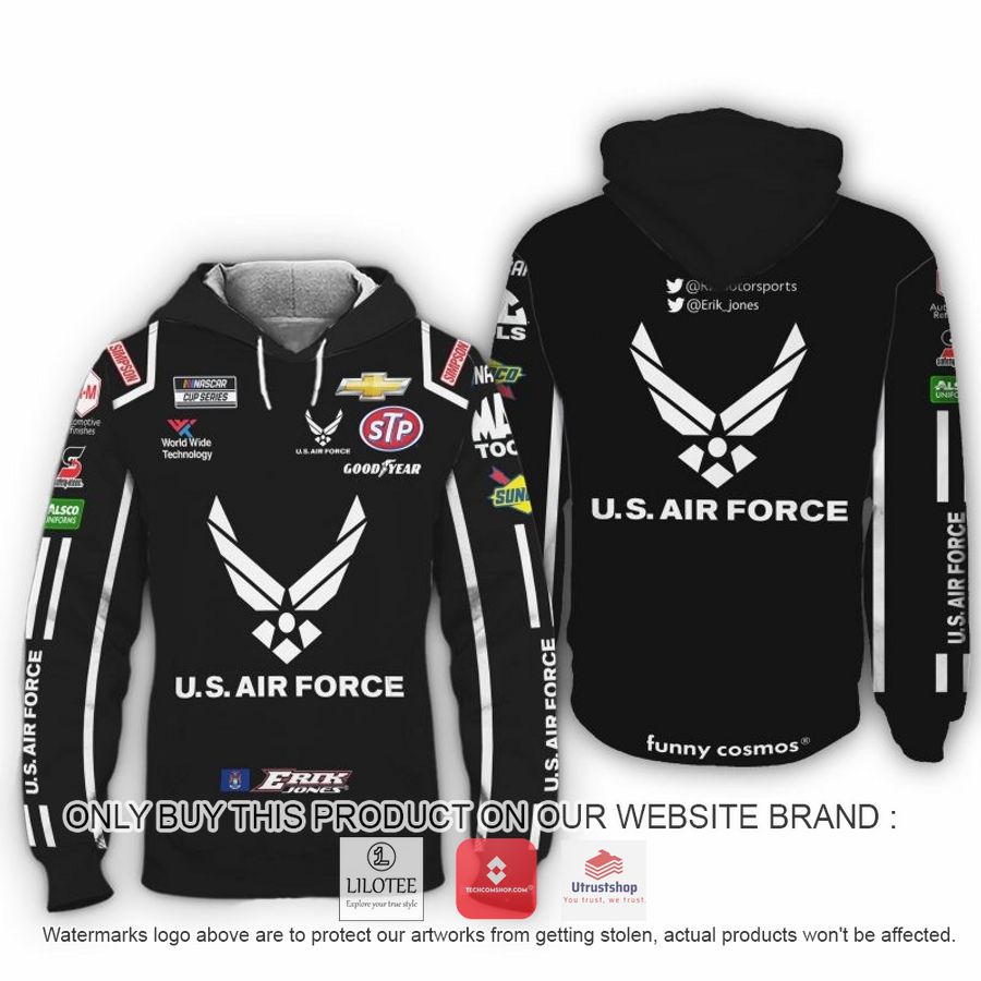 us air force erik jones nascar 2022 racing 3d shirt hoodie 1 74491