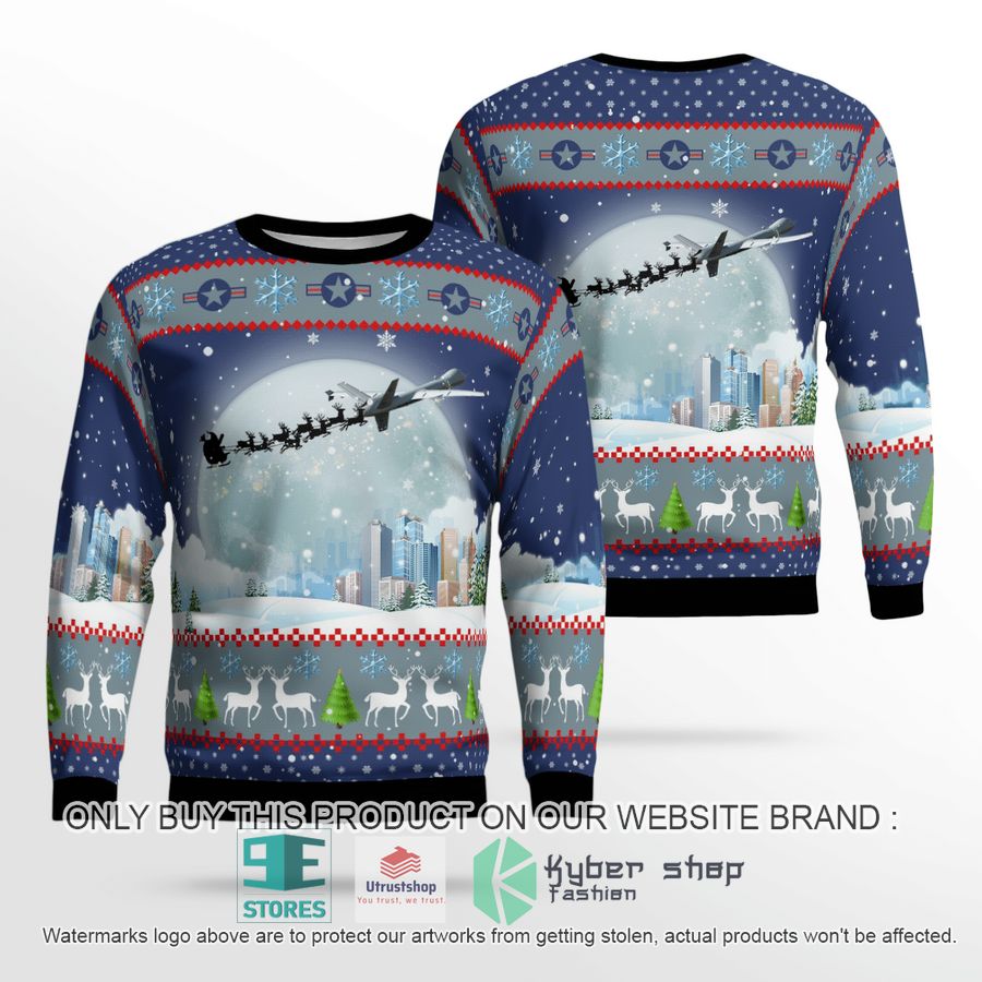 usaf general atomics mq 9 reaper santas sleigh christmas sweater 1 64978