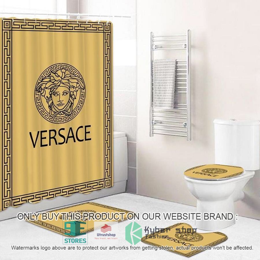 versace light yellow shower curtain sets 1 69528