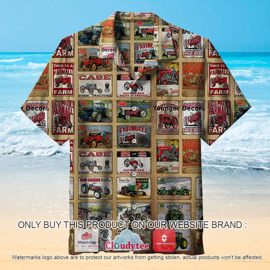 vintage tractor advertisement hawaiian shirt 1 61564