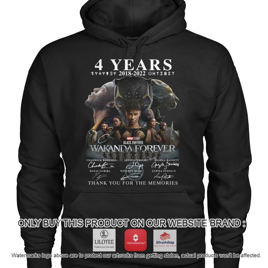 wakanda forever 4 years thank you for the memories 2d shirt hoodie 1 14938