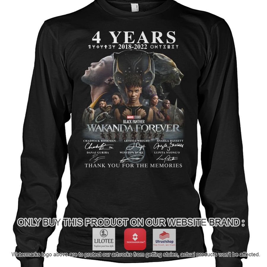 wakanda forever 4 years thank you for the memories 2d shirt hoodie 2 17220