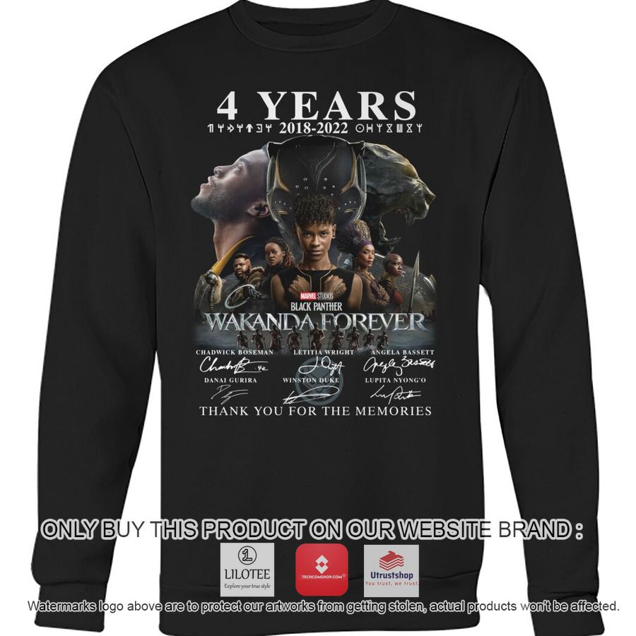 wakanda forever 4 years thank you for the memories 2d shirt hoodie 3 1706