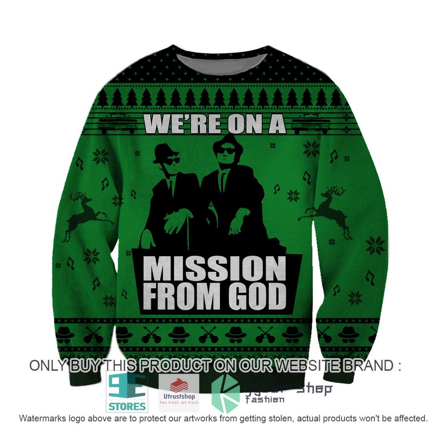 were on a mission from god knitted wool sweater 2 51927