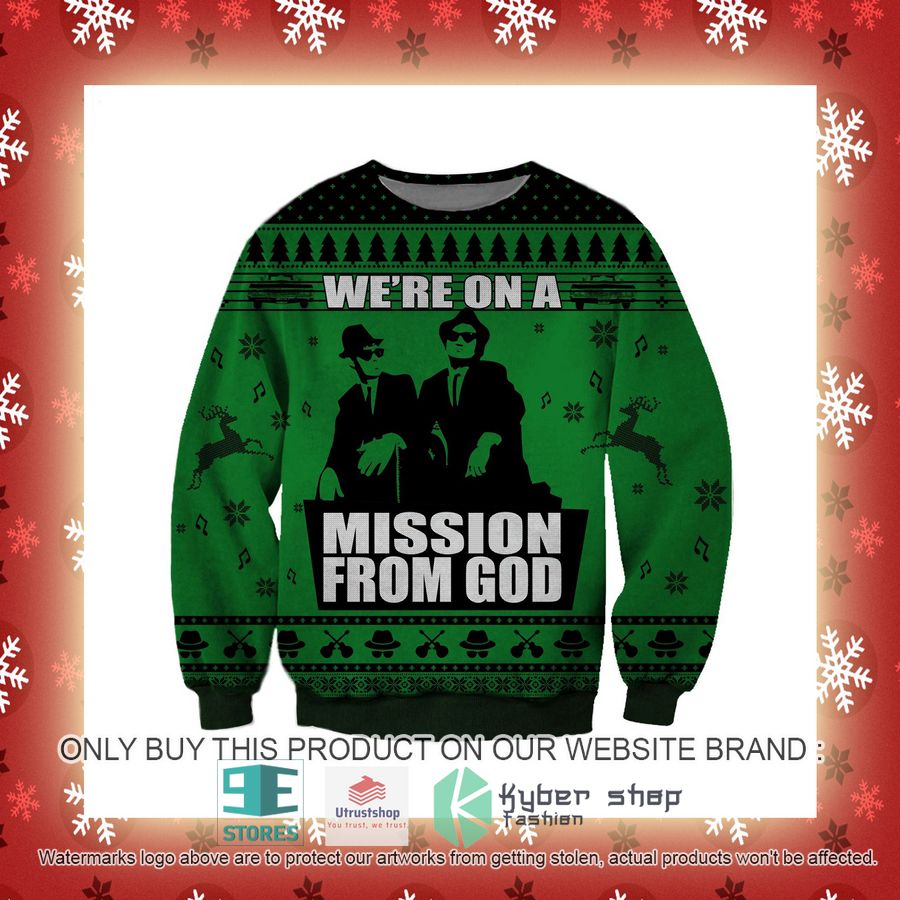 were on a mission from god knitted wool sweater 6 86642