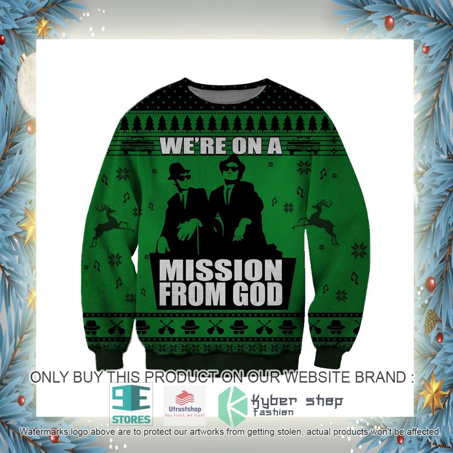were on a mission from god knitted wool sweater 8 26924